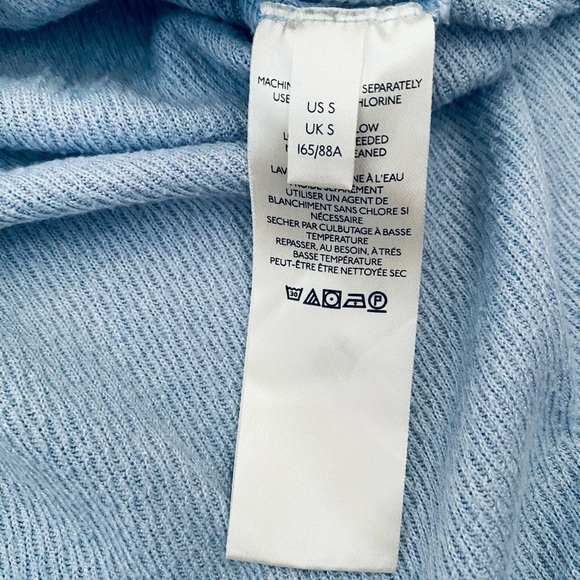 Free People We the Free Snowy Thermal Baby Blue Shirt, Small, Oversized - Picture 10 of 14